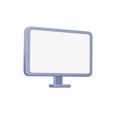 Aufkleber - Monitor 3d icon. screen. Isolated object on a transparent background