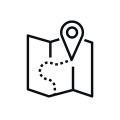 Fototapete - pin, label, sign new flat design location map vector.
