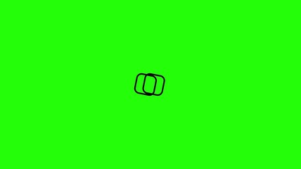 Poster - Rounded Rectangle loading screen seamless loop animation 4k with green screen for keying. Collection of three loading animation