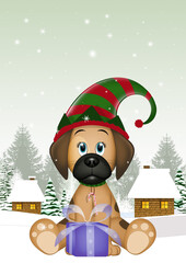 Poster - illustration of elf dog