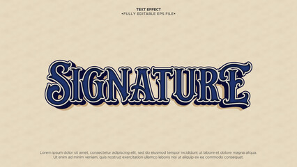 Poster - signature 3d editable text effect