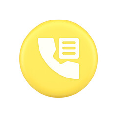 Poster - Phone book contact numbers list button search voice communication 3d application icon