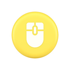 Poster - Mouse computer scrolling device cursor button click control cyberspace interface 3d icon