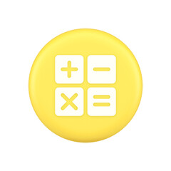 Poster - Calculator math counting button accounting balance mathematics financial keyboard 3d icon