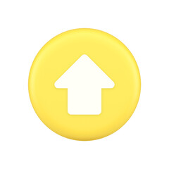 Poster - Arrow up button directional pointer cyberspace cursor 3d application icon