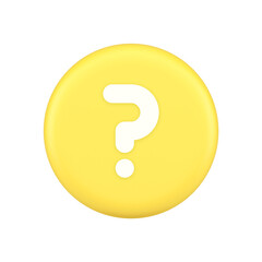 Poster - Question mark button advise attention answer FAQ point internet info support 3d icon