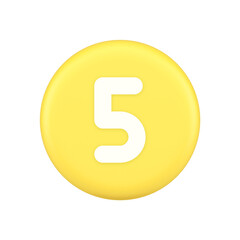 Poster - five character calculator keyboard yellow button financial counting 3d application icon