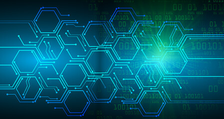 Wall Mural - cyber circuit future technology concept background