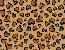 
Pattern Heart Leopard Background Trendy Print For Clothes, Paper, Fabric