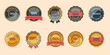 © top dog - Set of quality guarantee badges. Vector illustration