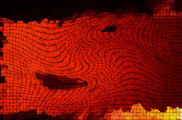 Poster - Orange graphic resource created by computer graphics.