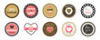 © top dog - Set of homemade badges. Made with love stickers collection