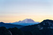 Mount Rainier at sunset form Snoqualmie pass