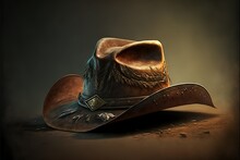 Western Cowboy Hat With Leather