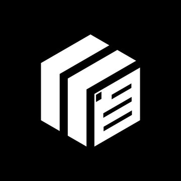abstract art file book logo vector design in black and white colors
