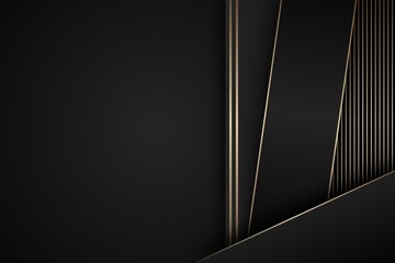 Poster - Modern background design with light gold line