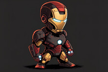 This Ironboy Graphic May Be Used For Clothes Such As T Shirts, Hoodies, And Other Articles Of Clothing. Generative AI