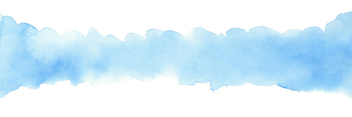 Aufkleber - Abstract blue watercolor gradient paint on texture paper background.
