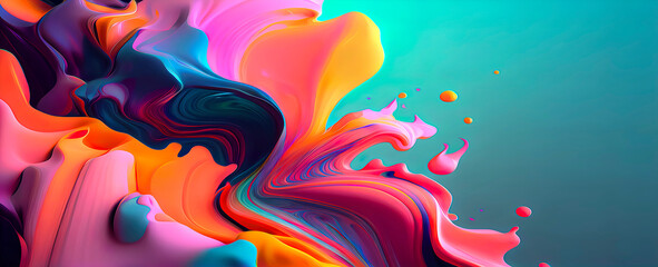Wall Mural - abstract mixed paint the background