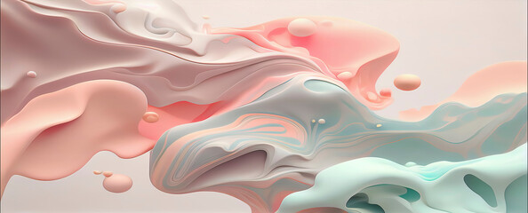 abstract japanese design with pastel colors