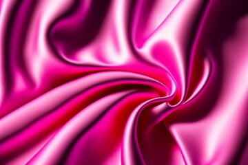 Silky pink material with creases and curves. Reflective, smooth, curvy, silky and clean.