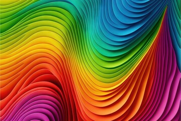  a multicolored abstract background with a wavy pattern in the middle of the image, with a black border at the bottom of the image and bottom of the image is a white border. Generative AI