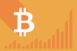 Bitcoin flat minimal background design