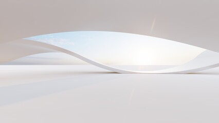 Poster - Futuristic architecture background 3d render