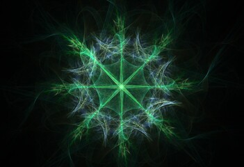 Wall Mural - fractal radial pattern on the subject of science, technology and design