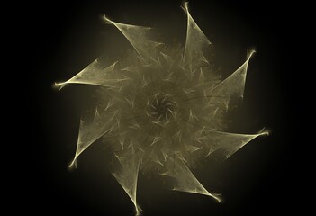 Poster - geometry of space series. visually attractive backdrop made of conceptual grids curves and fractal e