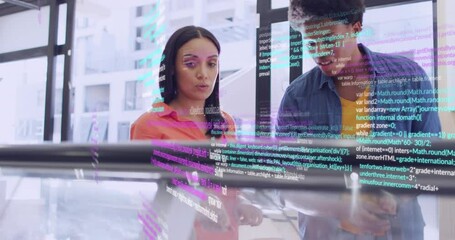 Poster - Animation of data processing over diverse couple shopping