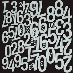 zero to nine numbers background wallpaper pattern