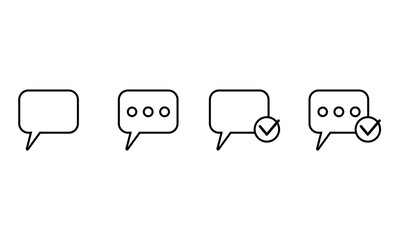 Poster - Chat, talk icon vector illustration EPS10. Communication concept
