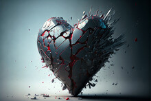 Valentines Broken Heart In The Dark, Generative AI