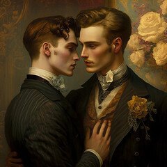 Gay Victorian Romance AI Generated