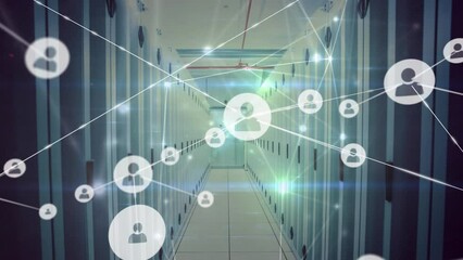 Poster - Animation of network of connections over server room