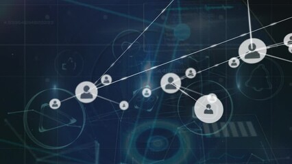 Poster - Animation of network of connections over data processing