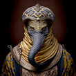 a king cobra is not a fashion accessory, king cobra portrait, generative ai