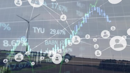 Poster - Animation of network of connections over wind turbine and data processing