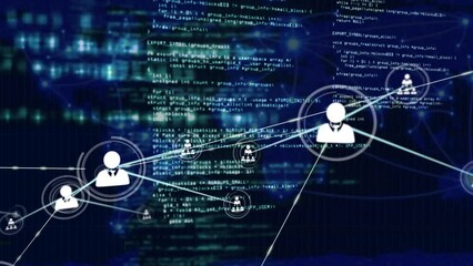 Poster - Animation of network of connections over data processing