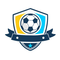 Blue and Yellow Soccer Logo 3