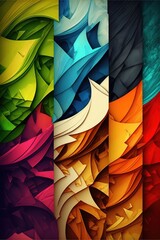 Wall Mural - 4K resolution or higher, Abstract color pattern assortment. Generative AI Technology