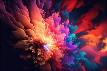 Wall Mural - 4K resolution or higher,  vibrant color explosion. Generative AI Technology