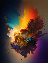 Wall Mural - 4K resolution or higher,  vibrant color explosion. Generative AI Technology