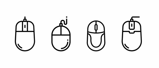 Leinwandbilder - Computer mouse icon illustration template collection. Stock vector.
