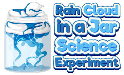 Wall Mural - rain cloud in a jar science experiment