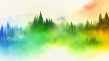 World Environment Day Concept: Green Grass And Blue Sky Abstract Background.