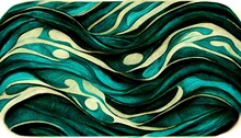 Green, Turquoise And Teal Abstract Flowing Ink Pattern, Smooth Tie Dye