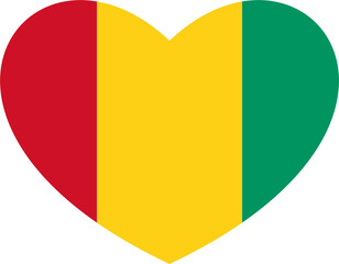 Wall Mural - Guinea flag heart shape 2023010528