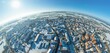 Die kleine Stadt Wolframs-Eschenbach in Mittelfranken an einem kalten Wintertag